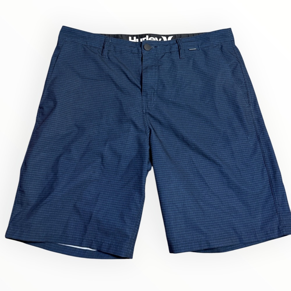 Hurley Casual Shorts Men 34 Blue EUC Polyester Pockets